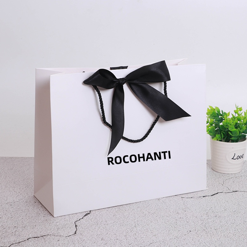 Luxury Watch Events - 50 sacs en papier pliables blancs