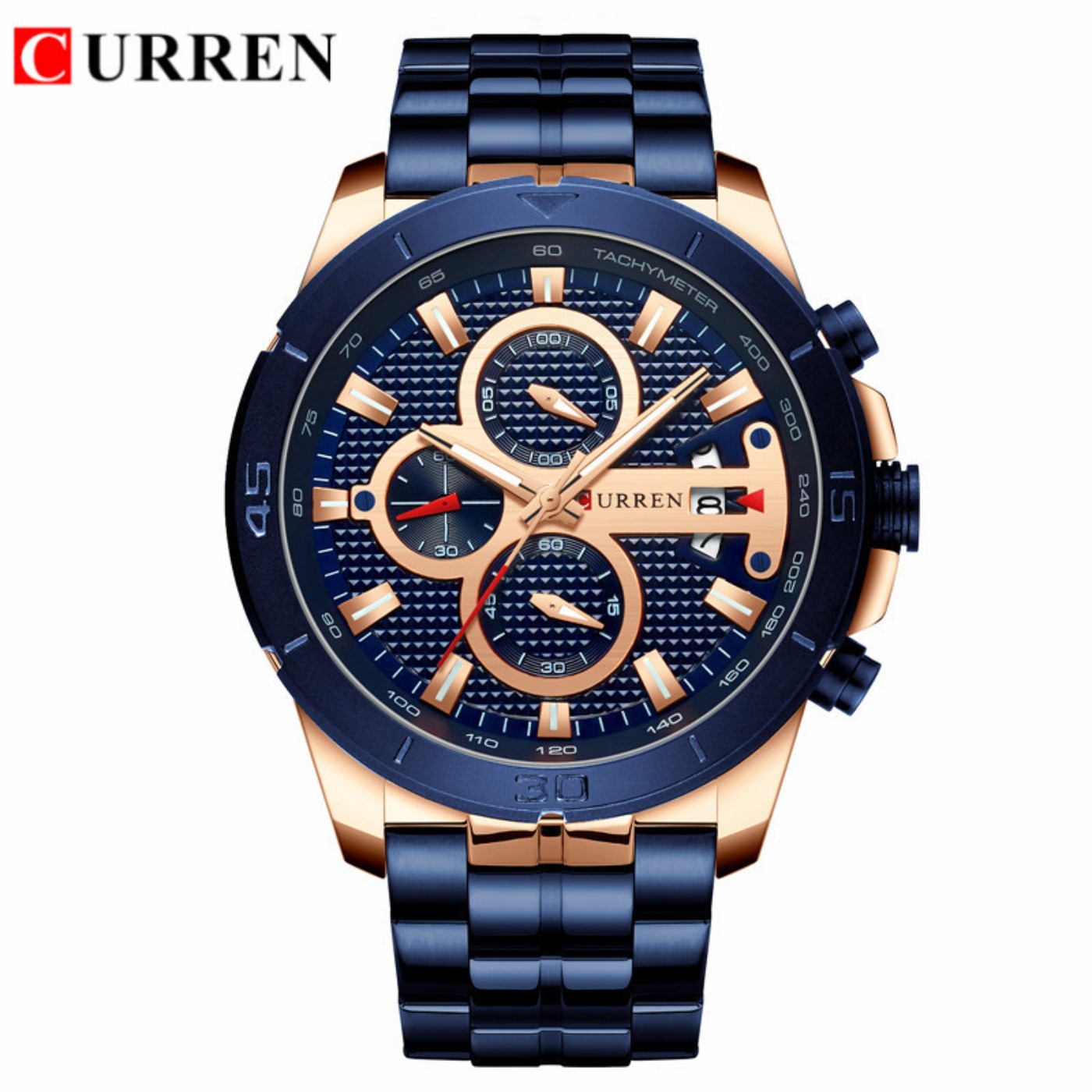Luxury Watch Brand - Montre CURREN pour homme, chronographe étanche,