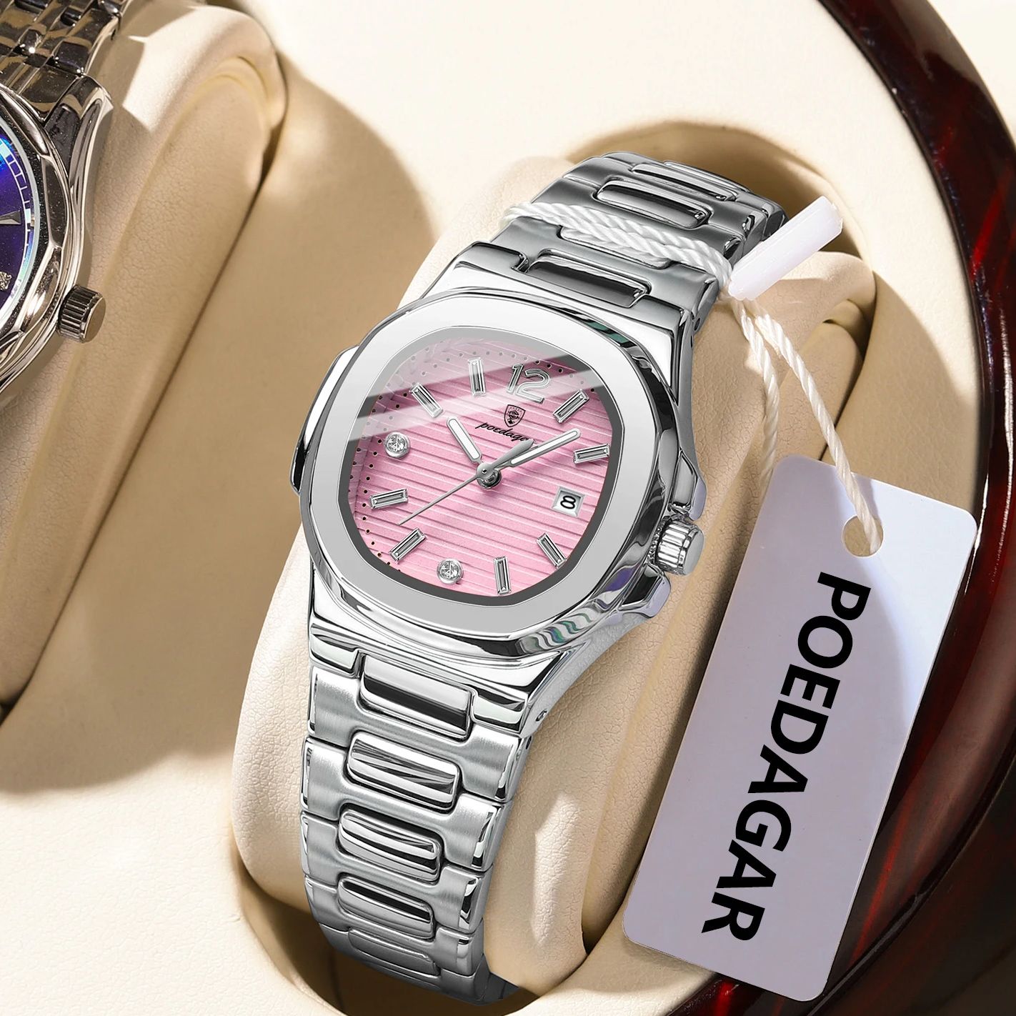 Luxury Watch Girl - POEDAGAR carré mode femme montre-bracelet lumineux