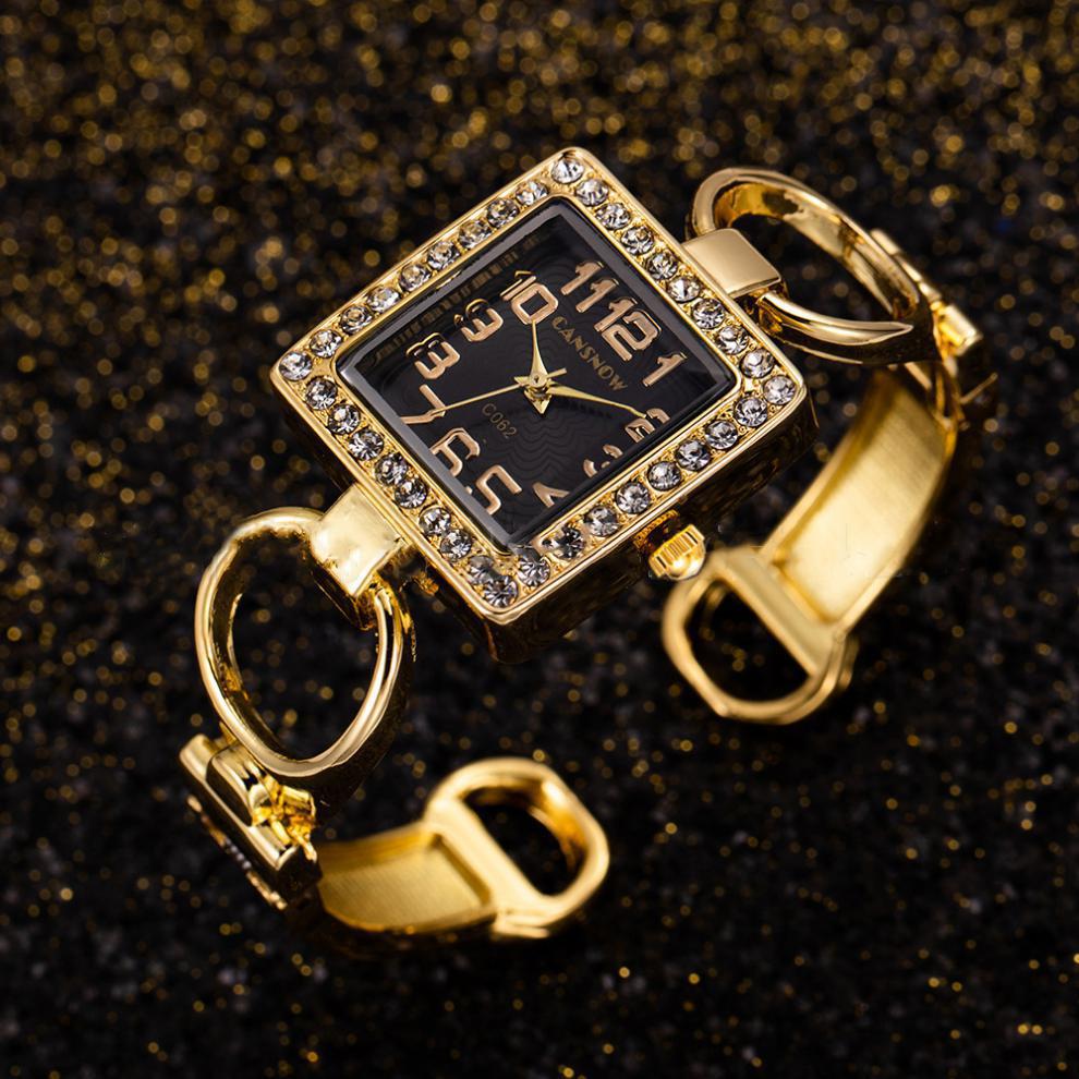 Quiet Luxury Watch - CANSNOW-Montre-bracelet à cadran carré pour femme,