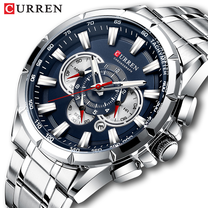 Luxury Watch Name - CURREN montre-bracelet hommes étanche chronographe militaire