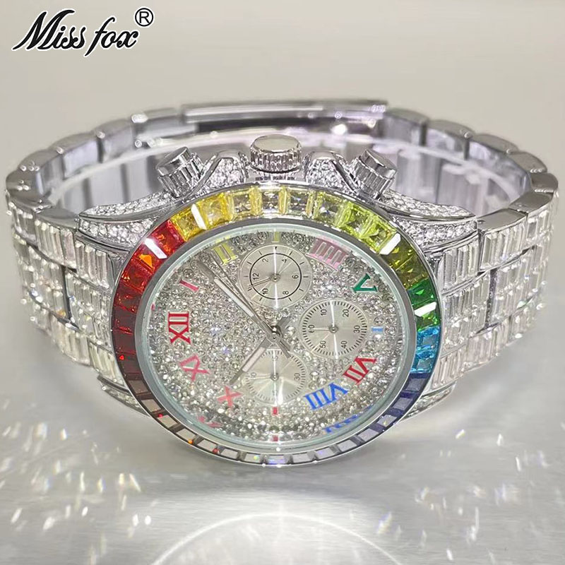 Luxury Watch Maker - MISSFOX-Montre Glacée de Luxe pour Homme,