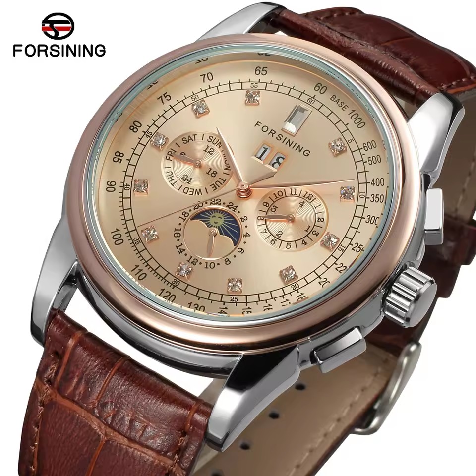 Luxury Watch On Sale - FORSINING réplique multifonctionnelle Shanghai automatique diamant