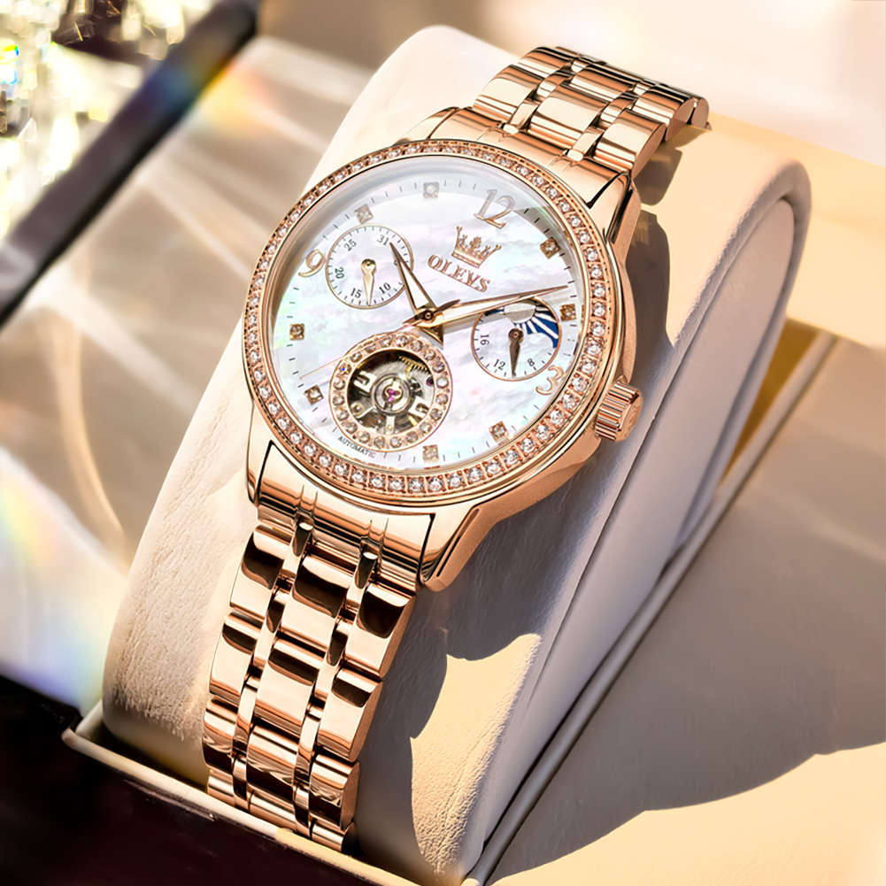 Luxury Watch Brand - OLEVS – montre-bracelet automatique en acier