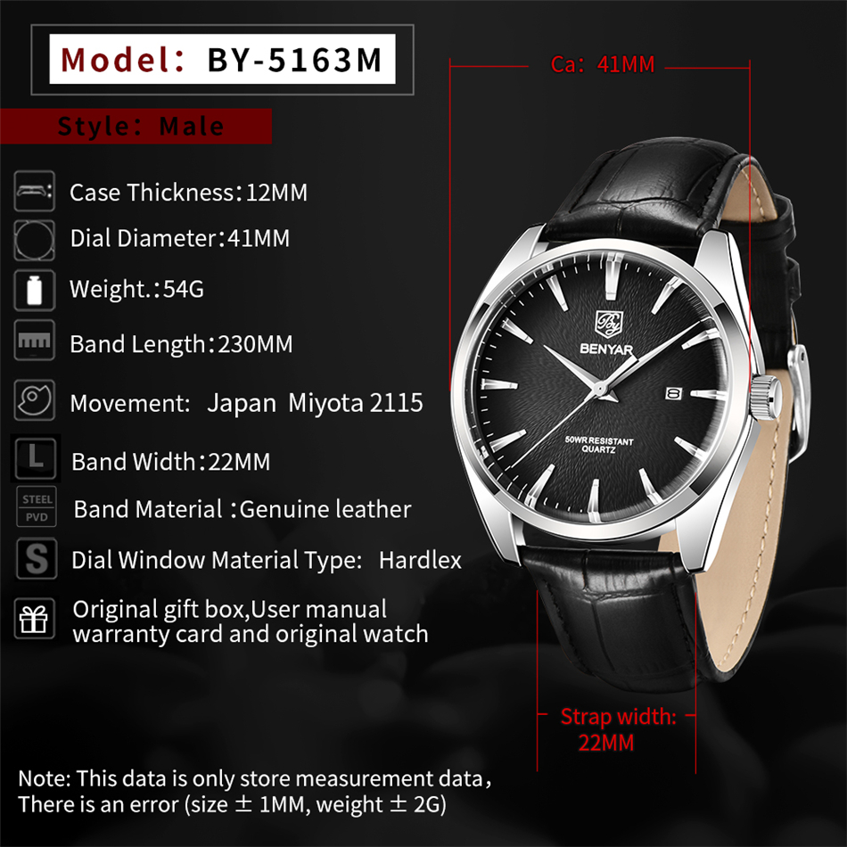 Benyar 5163 Top marque de luxe - Luxury Watch Name avis et prix